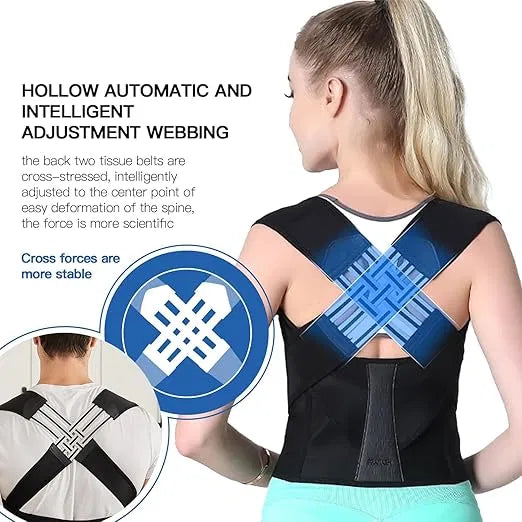 Back Brace Posture Corrector for Men and Women, Adjustable Back Posture Belt Invisible